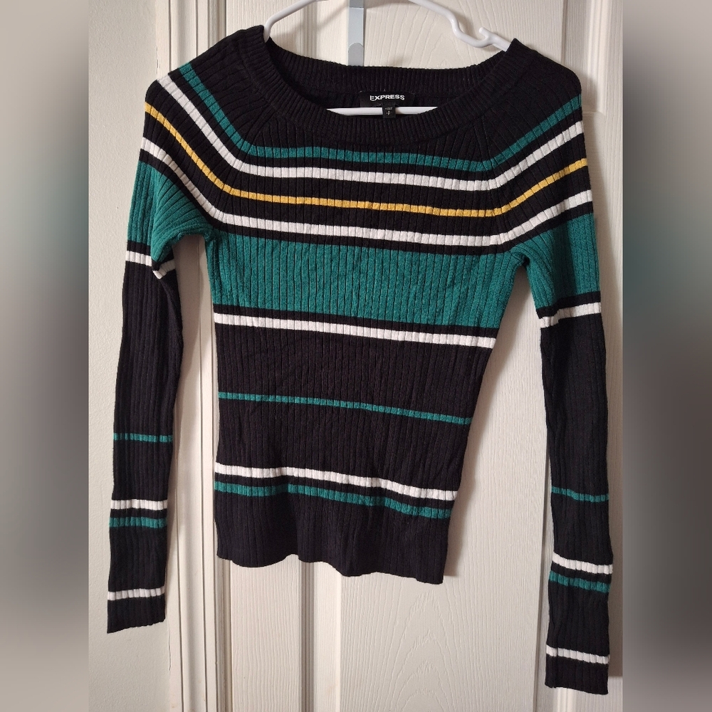 Express Women's Multicolor Striped Sweater